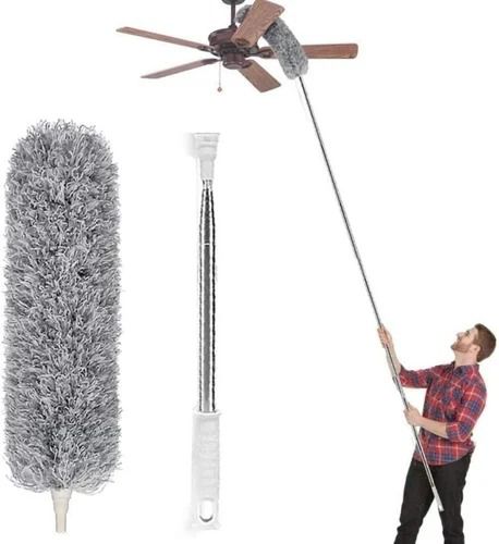 Long-Reach Telescopic Microfiber Duster – 110-Inch Extendable Cleaning Tool