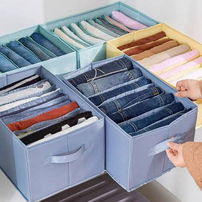 Multi-Purpose Wardrobe Organizer – 5-Grid Non-Woven Storage Box