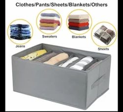 Multi-Purpose Wardrobe Organizer – 5-Grid Non-Woven Storage Box