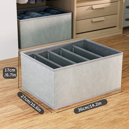 Multi-Purpose Wardrobe Organizer – 5-Grid Non-Woven Storage Box