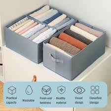 Multi-Purpose Wardrobe Organizer – 5-Grid Non-Woven Storage Box